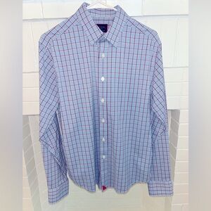 UNTUCKit Red and Blue Plaid Dress Shirt